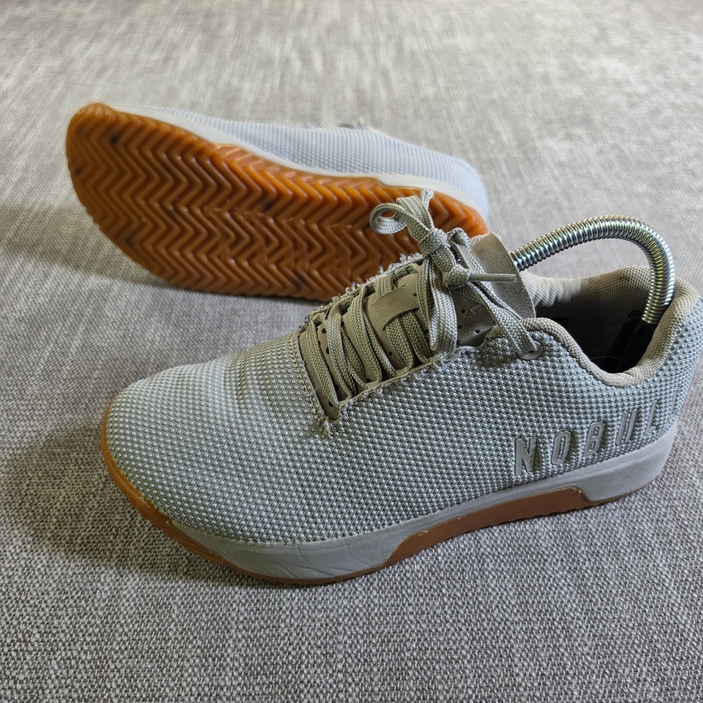 NOBULL Trainer Womens 8.5 Men's 7 Grey SuperFabric Gum Sole Training Shoes